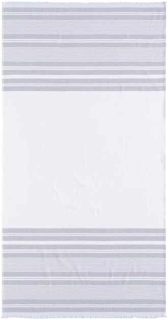 Maisonette Turkish Beach & Bath Towels - 2 Pack (36"x71"), Quick-Dry Cotton Peshtemal for Bath, Beach, Travel, Absorbent, Lightweight, Bathroom, Hammam, and Spa Towels with Eyelash Fringe, Dark Grey