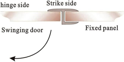 78" Shower Door Side Seal Strip for 1/2" Frameless Glass Shower Door Clear Polycarbonate