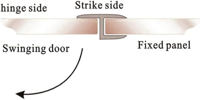 78" Shower Door Side Seal Strip for 1/4 inch Frameless Glass Shower Door Clear Polycarbonate
