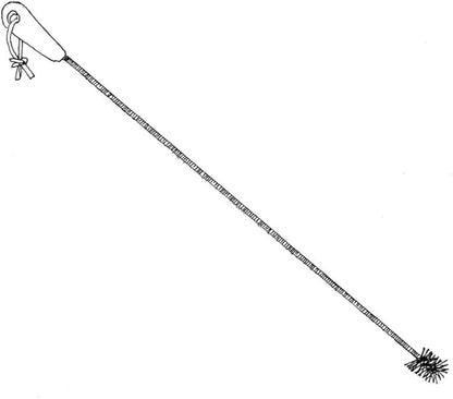 Brushtech 22" Super Flexible Drain Brush - Long Pipe Cleaning Brush for Tough Clogs, Hair, & Debris - Non-Kinking Spring for Kitchen & Hard-to-Reach Bathroom Sink Maintenance - Made in USA