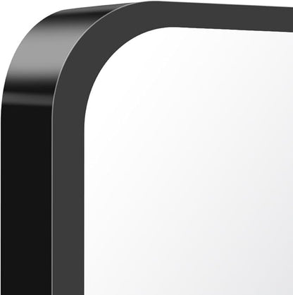 BONEWEI 24x40 inch Bathroom Mirror,Black Rectangle Mirror,Wall Mounted Bathroom Frame Vanity Mirror with Round Corner for Bedroom Living Room,Entryway Hangs Horizontal or Vertical