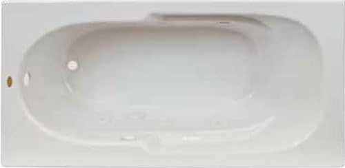 Jacuzzi SIGNATURE Acrylic Drop-In Bathtub, Jet Massage Tub, Slip Resistant, Left Drain Placement, 72" (L) x 36" (W), Rectangle, Oyster