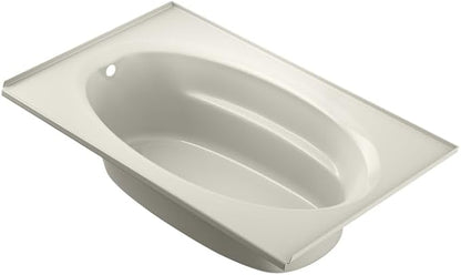 Jacuzzi SIGNATURE Acrylic Drop-In Bathtub, Soaking Sanctuary, Slip Resistant, Left Drain Placement, 72" (L) x 42" (W), Oval In Rectangle, 3-Tile Flange, Oyster