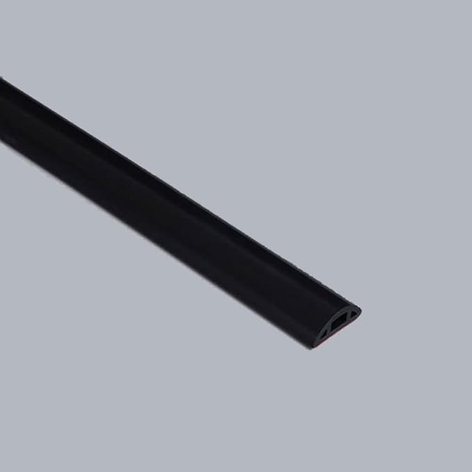 Bathroom Foldable Block water Stopper sealing strip shower threshold dam Self-adhesive silicone shower barrier (96 Inch-BK)