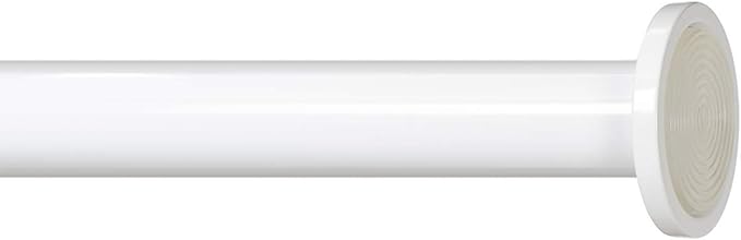 Ivilon Tension Curtain Rod - Spring Tension Rod for Windows or Shower, 24 to 36 Inch. White