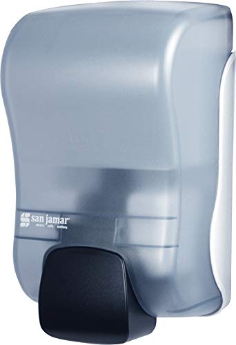 San Jamar Rely Plastic Manual Soap Dispenser, Hand Sanitizer Dispenser With Universal Compatibility For Home, Bathroom, Kitchen, Restooms, Restaurants, 900 Ml, Blue
