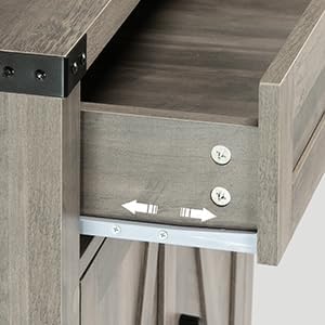 VINGLI Modern Farmhouse Sideboard Buffet Cabinet with Drawer, Storage Cabinet with Doors and Adjustable Shelves, Coffee Bar Station for Kitchen, Dining Room and Living Room, Ash Grey