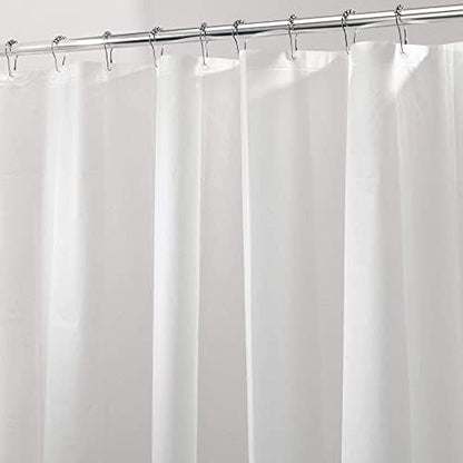 Clawfoot Tub Shower Curtain Warp Around 180x70 Inches Clear Shower Curtain Plastic Liner Round for Bathroom Extra Wide with 36 Metal Hooks PEVA Waterproof White Translucent