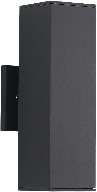 Cerdeco Aluminum Modern Outdoor Wall Light, Exterior Outdoor Wall Sconce Up Down Light Fixtures Matte Black [UL Listed]