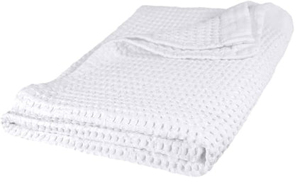 GILDEN TREE Waffle Bath Sheet Quick Dry Towel, Thin Luxury Bath Towels, Bath Sheets 40x80 Large Bath Towels, Modern Style (White)