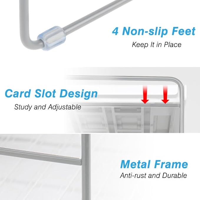 Cirhy Pantry Organizers and Storage,3 Tiers Expandable Foil and Plastic Wrap Organizer, Adjustable Kitchen Cabinet Shelf Organizer, Shelves Storage Rack for Cabinet Countertop (9.8" To 15.6" L)