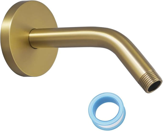 Wall Mounted Shower Arm Extension Head Holder Stainless Stee for Elbow Bathroom Accessories Pipe Bath Tube Champagne Bronze,SW-RD91018-6CB.