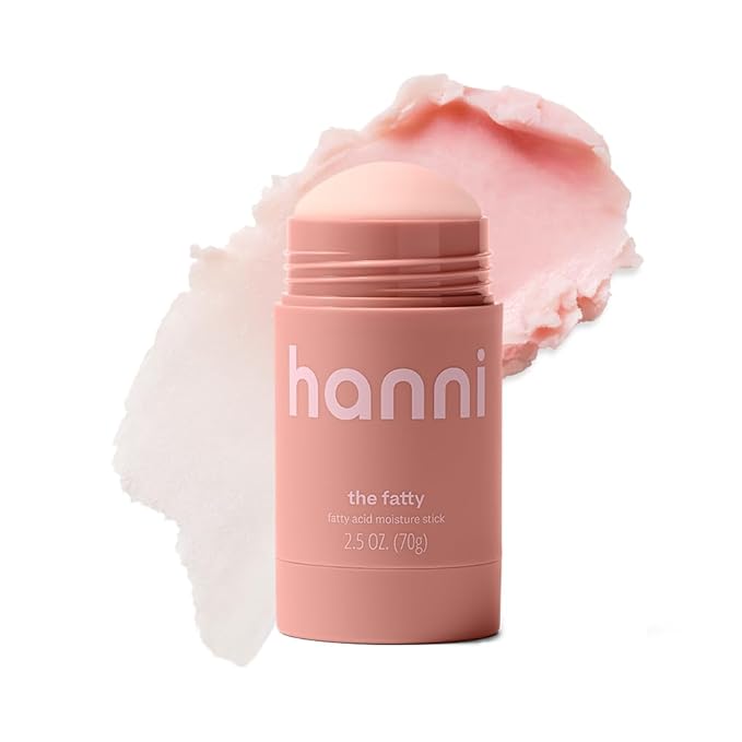 HANNI Fatty Body Moisturizer Stick with Fatty Acids, Travel Size Friendly Solid Lotion for Plumping and Hydration, Fragrance-Free and Safe for Sensitive Skin, 2.5 oz