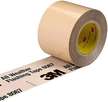 3M All Weather Flashing Tape 8067, 3 in x 75 ft, 1 Roll, Adhesive Backed Split Liner, Waterproof Flashing Seals Doors, Windows, Openings in Wood Frame Construction (Pack of 12)