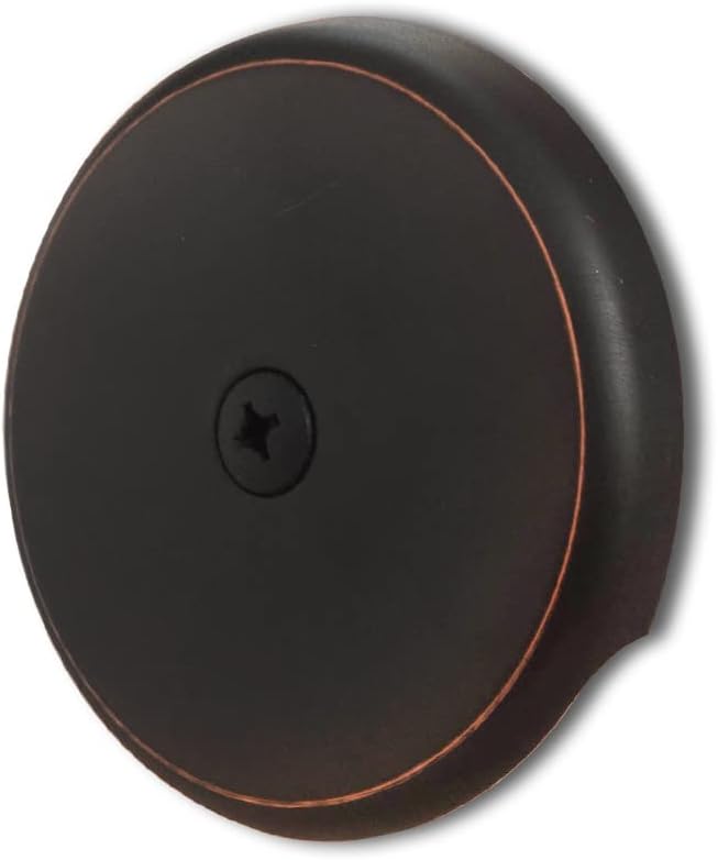 Single Hole Bathtub Drain Overflow Plate with One Matching Screws, Easy to Install, Venetian Bronze