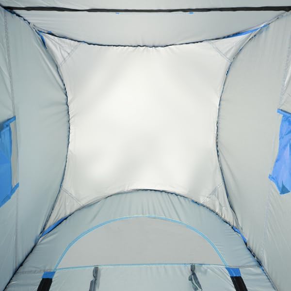 4x4ft Pop Up Privacy Shower Tent with Top Window, 3.6lbs Liightweight Dressing Room, Portable Toilet Stall with Carry Bag for Camping, Beach, Outdoors (Orange)