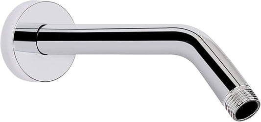 HarJue Shower Arm with Flange and Teflon Tape, Wall Mounted Shower Pipe 304 Stainless Steel Extension Arm for Fixed Shower Head & Handheld (8 Inch, Chrome)