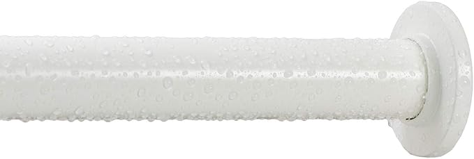 Ivilon Tension Curtain Rod - Spring Tension Rod for Windows or Shower, 36 to 54 Inch. Ivory