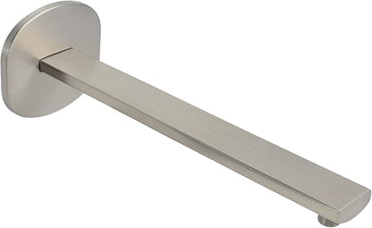 PHASAT Shower Arm Extension with Flange,Stainless Steel Shower Head Extension Arm,Wall-Mounted Shower Extension Replacement,Brushed Nickel,PU9L04