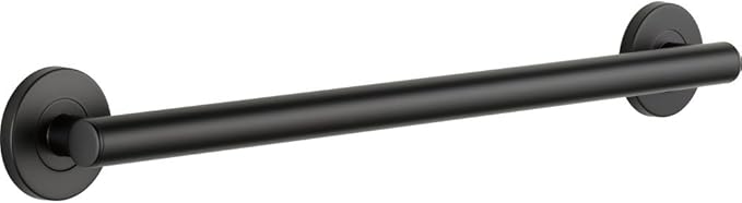 DELTA FAUCET 41824-BL Contemporary Decorative ADA Grab Bar 24 in, Matte Black