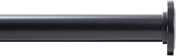 Ivilon Tension Curtain Rod - Spring Tension Rod for Windows or Shower, 36 to 54 Inch. Black