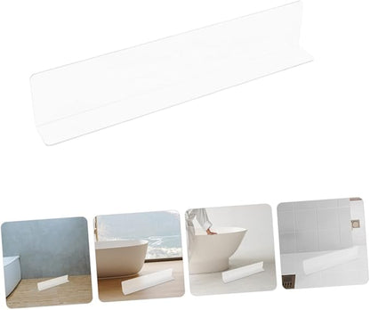 STOBAZA 2pcs Clear Bathtub Shower Splash Water Barrier for for Preventing Bathroom Splashes Easy to Install Maintains Environment