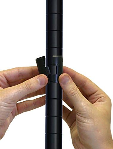 Omega 18" Deep x 36" Wide x 96" High 3 Tier Black Starter Shelving Unit