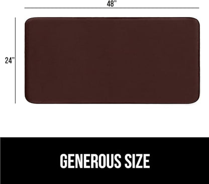 GORILLA GRIP Memory Foam Bath Mat, Soft Absorbent Velvet Bathroom Mats, Durable Dots on Underside, Machine Washable Bathmat, Carpet Rug Room Decor for Shower Tub Floor RV, 48x24 Rugs, Brown