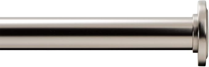 Ivilon Tension Curtain Rod - Spring Tension Rod for Windows or Shower, 24 to 36 Inch. Satin Nickel