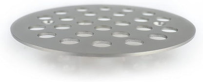 4-1/4 Inch Screw-in Round Floor Drain Cover Replacement Shower Drainer Grates (Brushed Nickel)