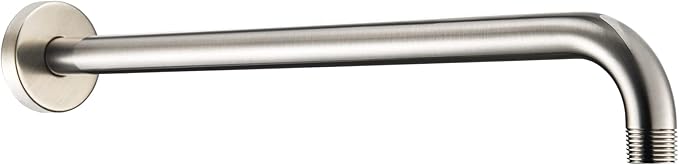 High-end Wall Mounted Extension Anti-corrosion Shower Arm (Made of Solid Brass) and Flange for RP46870-SS 16-inch, Brilliance Stainless