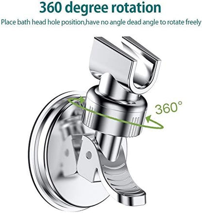 Adjustable Shower Head Holder, Bathroom Suction Cup Handheld Shower Head Bracket, Removable Handheld Showerhead & Wall Mounted Suction Bracket (Two Packs)