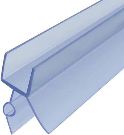 Frameless Shower Door Bottom Seal with Drip Rail for 5/16"(8mm) Glass, Length 27.5"/0.7m, Glass Door Sweep Stop Shower Leaking
