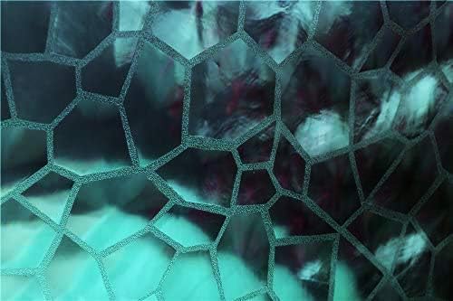 Adwaita 3D Watercube Shower Curtain Liner,No Odors, Eco Friendly (Teal)