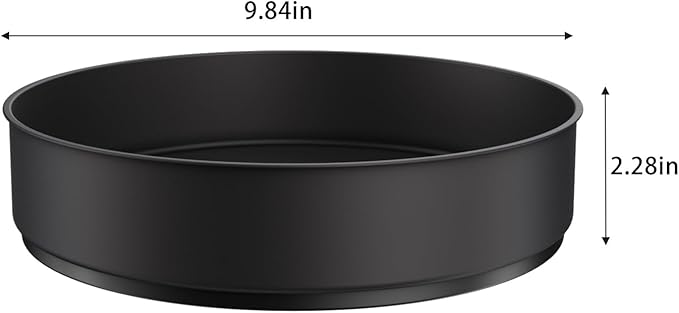 VAEHOLD Lazy Susan Stainless Steel Black Spice Rack Turntable for Pantry Cabinet - Decorative Trays Storage Containers Organizer for Kitchen Cabinet, Snacks, Bathroom (10 inches)