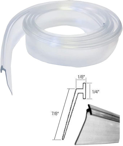 Gordon Glass® Angled Clear Vinyl Slide-in Sweep|Wipe|Seal|Drip for Framed Shower Doors, 36" Long, Made in USA