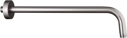 16 Inch Shower Arm with Flange,Stainless Steel 90 Degree Rain Shower Head Extension Arm,Wall-Mounted Shower Head Arm for Fixed Shower Head,Brushed Nickel