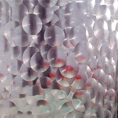 Adwaita 3D Bubbles Shower Curtain Liner,No Odors,Eco Friendly (Clear)