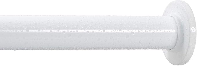 Ivilon Tension Curtain Rod - Spring Tension Rod for Windows or Shower, 24 to 36 Inch. White