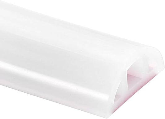 uxcell Shower Water Barrier, 98" Silicone Splash Guard Shower Water Stopper Retention System for Bathtub Sink Washing Machine Dry and Wet Separation, 1.18"W x 0.47"H, Clear