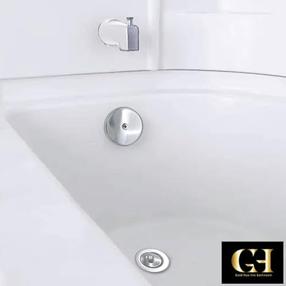 Single Hole Bathtub Drain Overflow Plate/Tub Overflow Drain Ccover with Three Matching Screws/Bathtub Overflow Drain Cover Includes an Adapter (Chrome)
