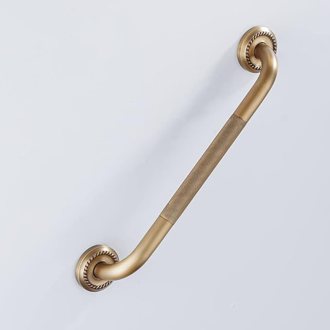 Heavey Duty Grab Bar, 18-Inch Sturdy Hand Rail, Stylish Bathroom Armrest, Antique Brass Finish, Good for Senior, Kids, Elderly