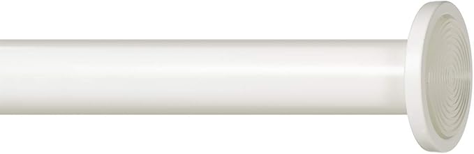 Ivilon Tension Curtain Rod - Spring Tension Rod for Windows or Shower, 24 to 36 Inch. Ivory