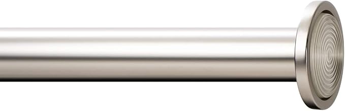 Ivilon Tension Curtain Rod - Spring Tension Rod for Windows or Shower, 36 to 54 Inch. Satin Nickel