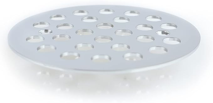 4-1/4 Inch Screw-in Round Floor Drain Cover Replacement Shower Drainer Grates (Chrome)