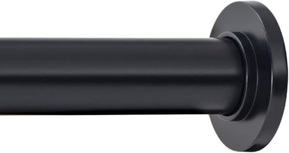 Ivilon Tension Curtain Rod - Spring Tension Rod for Windows or Shower, 36 to 54 Inch. Black