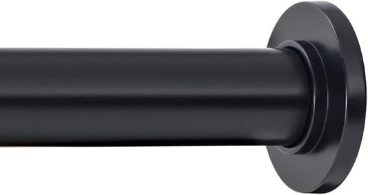 Ivilon Tension Curtain Rod - Spring Tension Rod for Windows or Shower, 36 to 54 Inch. Black