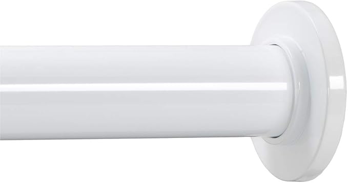 Ivilon Tension Curtain Rod - Spring Tension Rod for Windows or Shower, 24 to 36 Inch. White