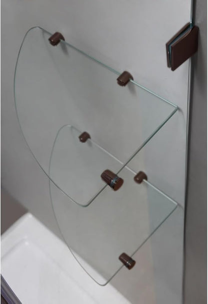 Avalux GS 40 in. W x 36 in. D x 72 in. H Rectangular Pivot Frameless Corner Shower Enclosure in Bronze with Clear Glass