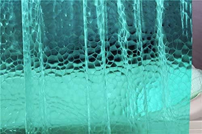 Adwaita 3D Watercube Shower Curtain Liner,No Odors, Eco Friendly (Teal)